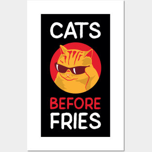 Cats Before Fries Posters and Art